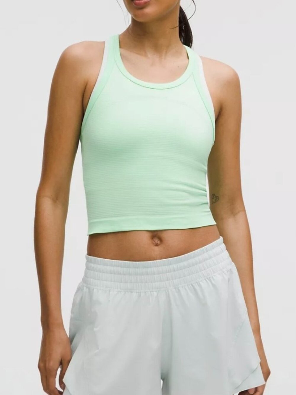 Lululemon Swiftly Tech Cropped Racerback Tank Top 2.0 - Citra Lime - Size 4